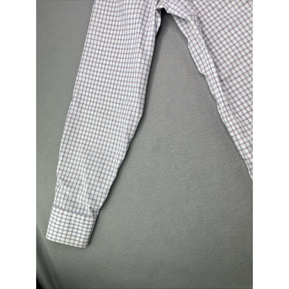 Banana Republic Dress Shirt Mens Small Blue Check Tailored Slim Fit Non Iron LS - Picture 8 of 16
